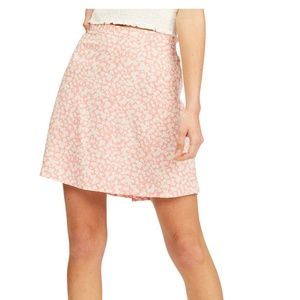 BILLABONG Crossroads Floral Print A-line Miniskirt In Pink